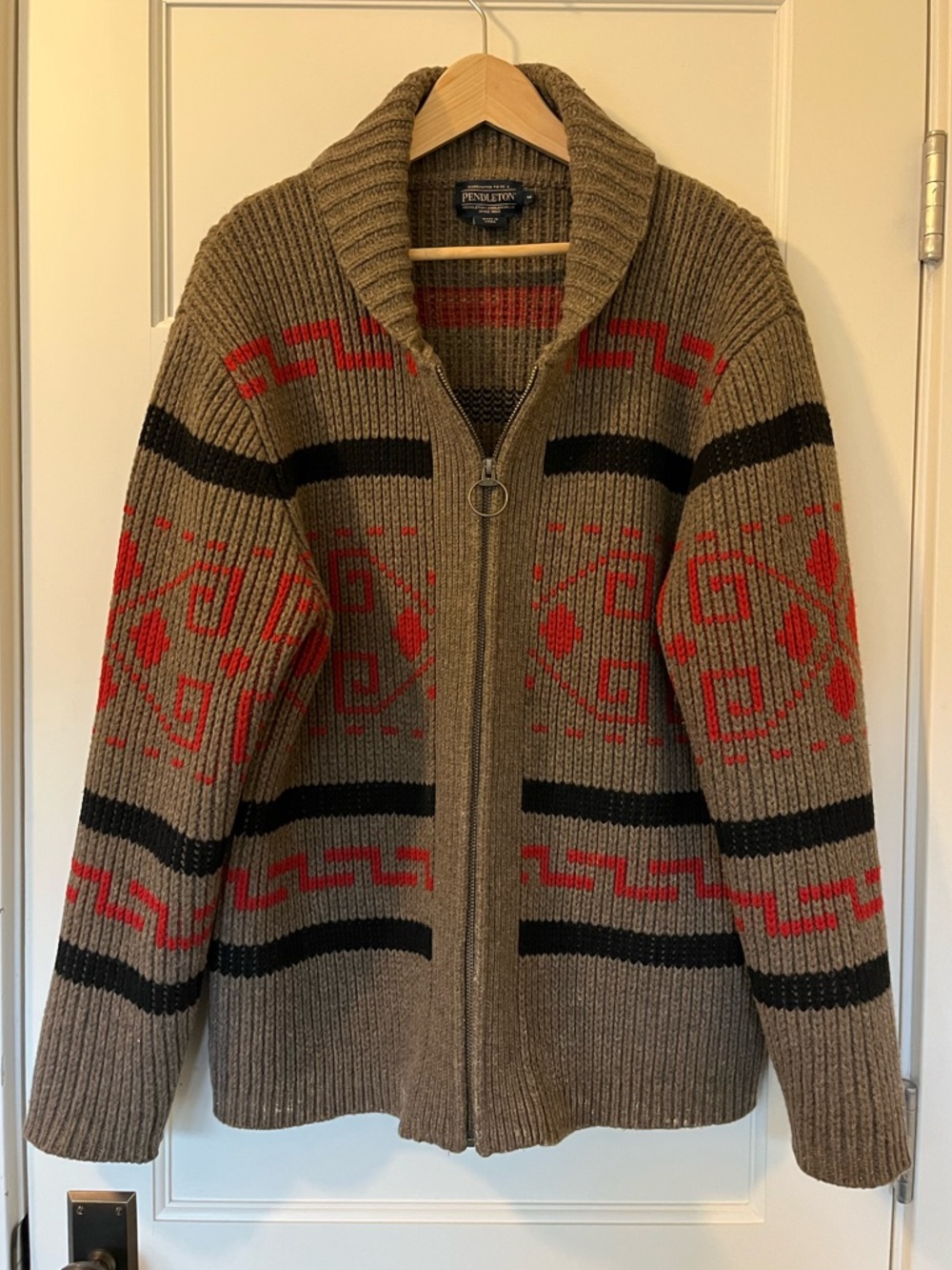 Pendleton Woolen Mills | Westerly | Shawl Collar | Zip Cardigan | Size M